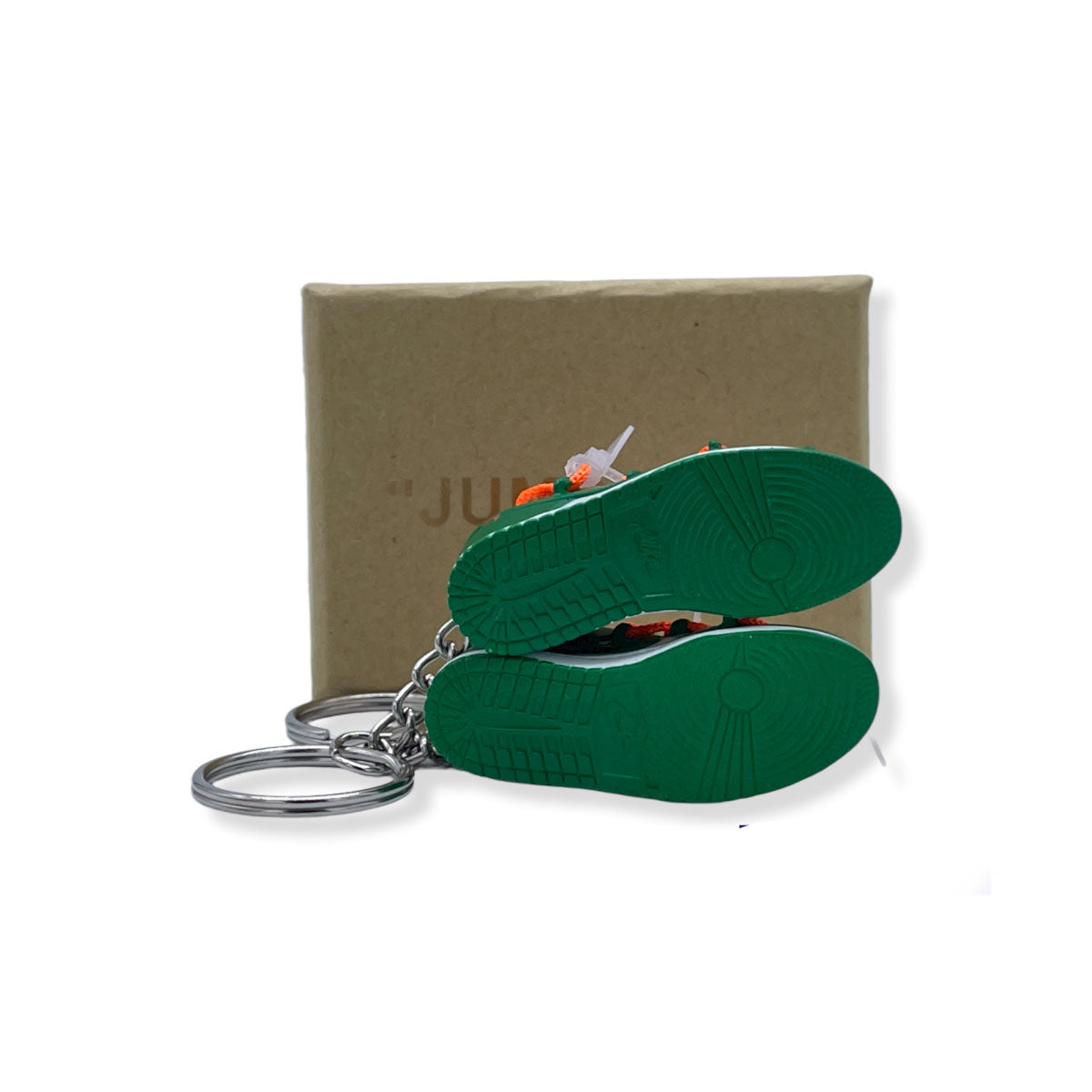 3D Sneaker Keychain- Nike SB Dunk Low Off-White Pine Green Pair