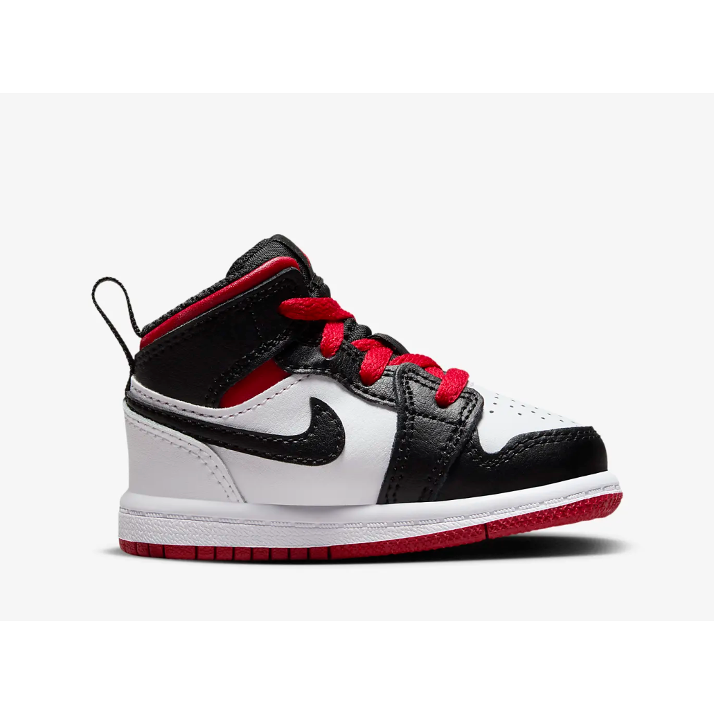 Air Jordan 1 Mid White Gym Red Black TD