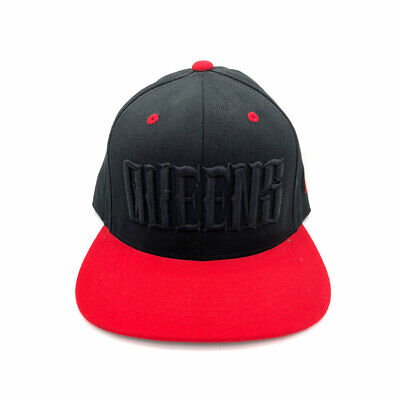 Starter Cap Queens NYC Black And Red Snapback Hat
