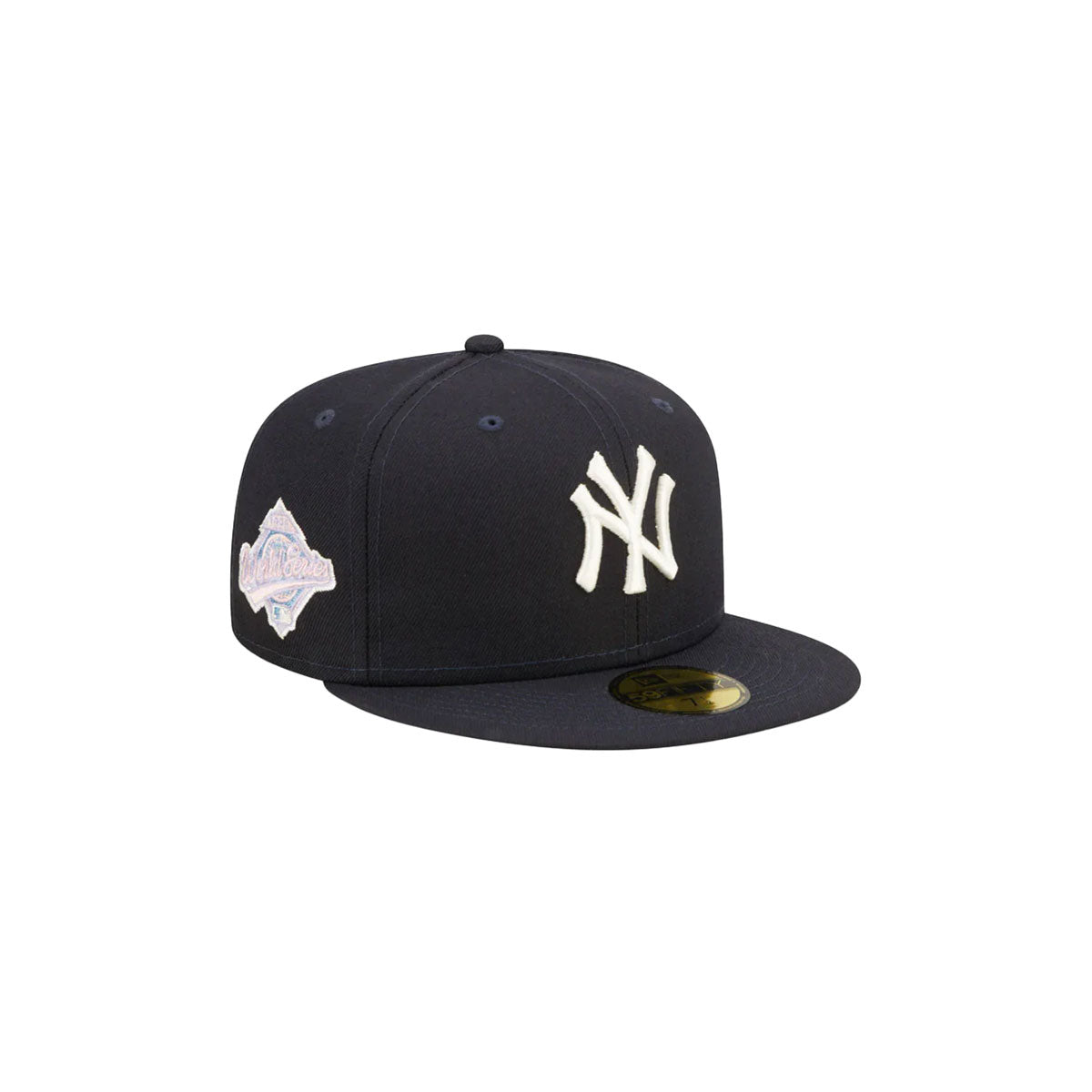 New Era Mens MLB New York Yankees Pop Sweat 59Fifty Fitted Hat Pink Brim
