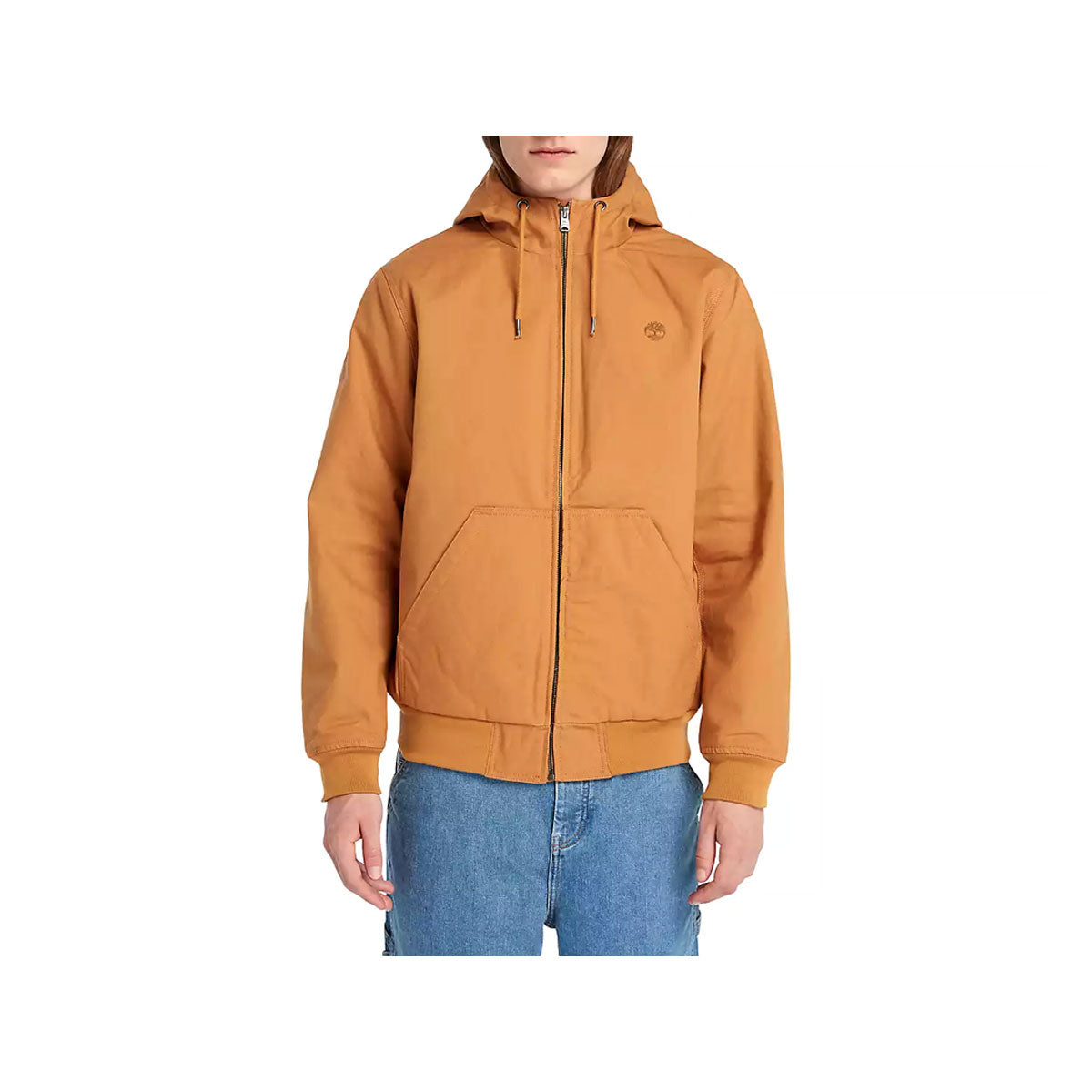 Timberland Men's Insulated Canvas Hooded Bomber Jacket