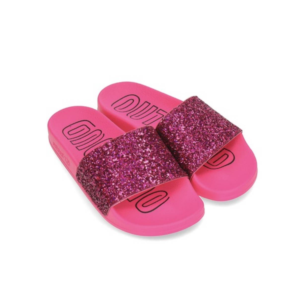 Adidas Women's Adilette Slides 'Out Loud Pack' Shock Pink