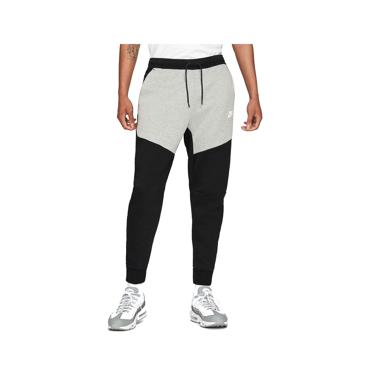 Nike Men's Sportswear Tech Fleece Joggers Black Grey Heather - KickzStore