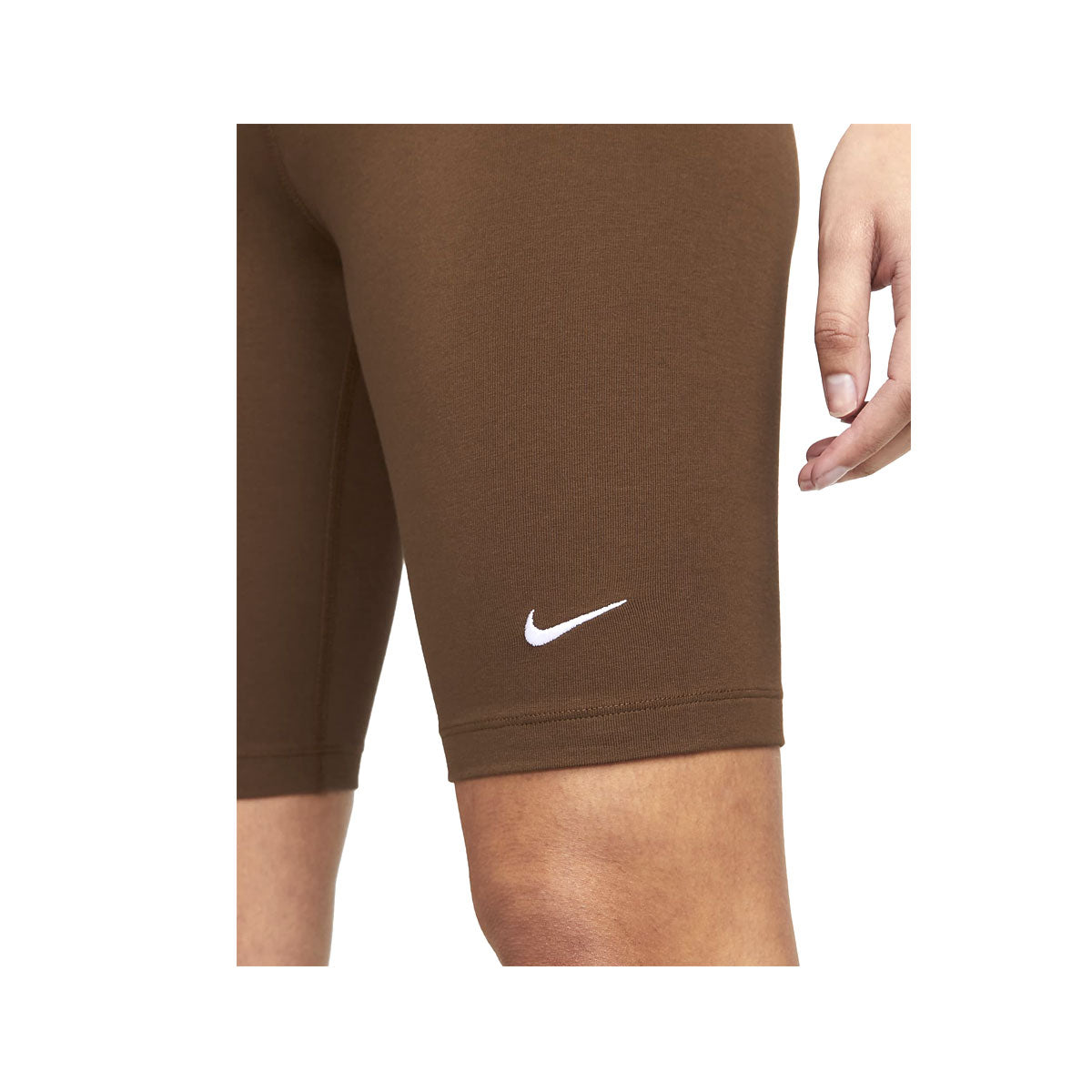 Nike Women's Sportswear Essential Mid-Rise Bike Shorts Cocao Wow