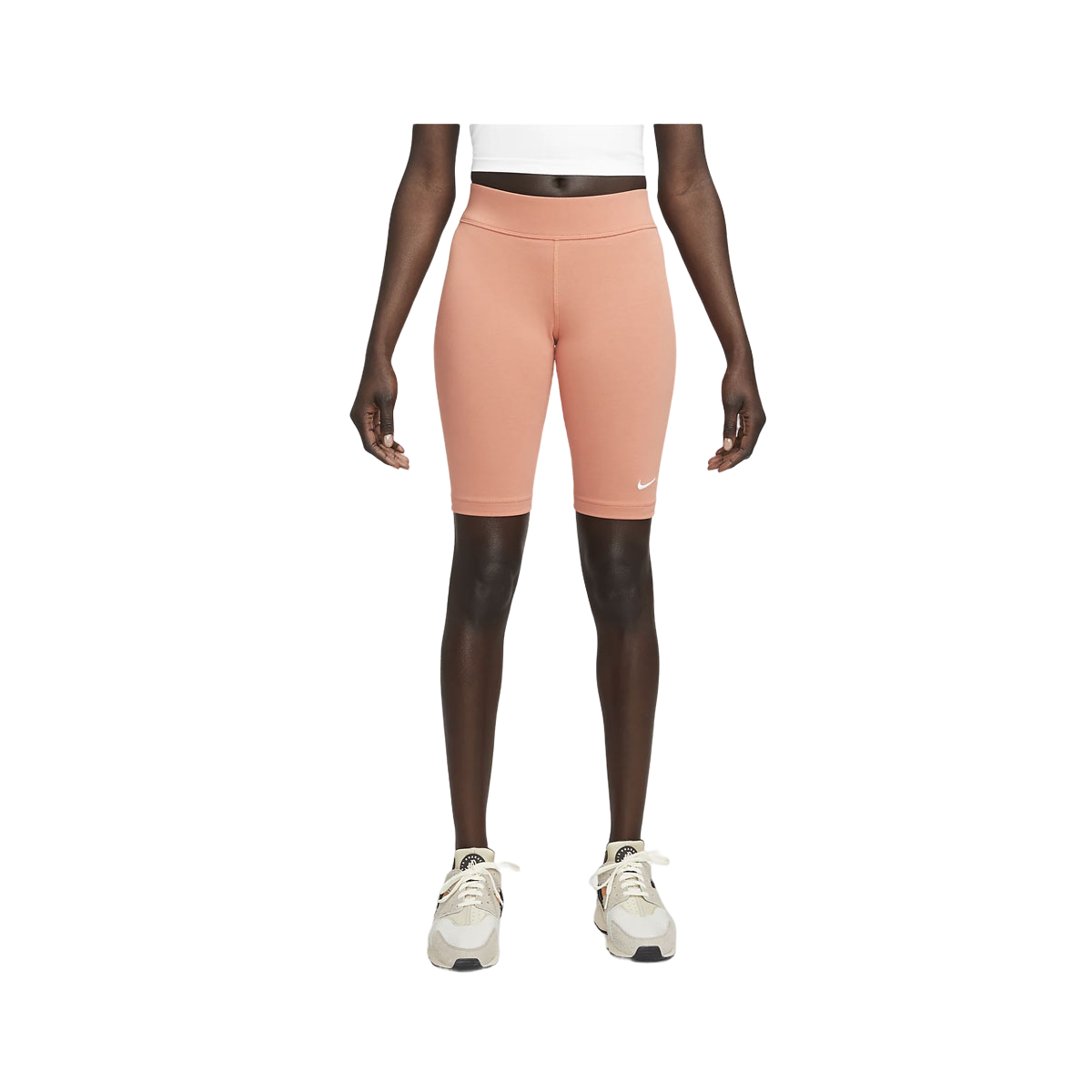 Nike Women's Sportswear Essential Mid-Rise Bike Shorts Madder Root