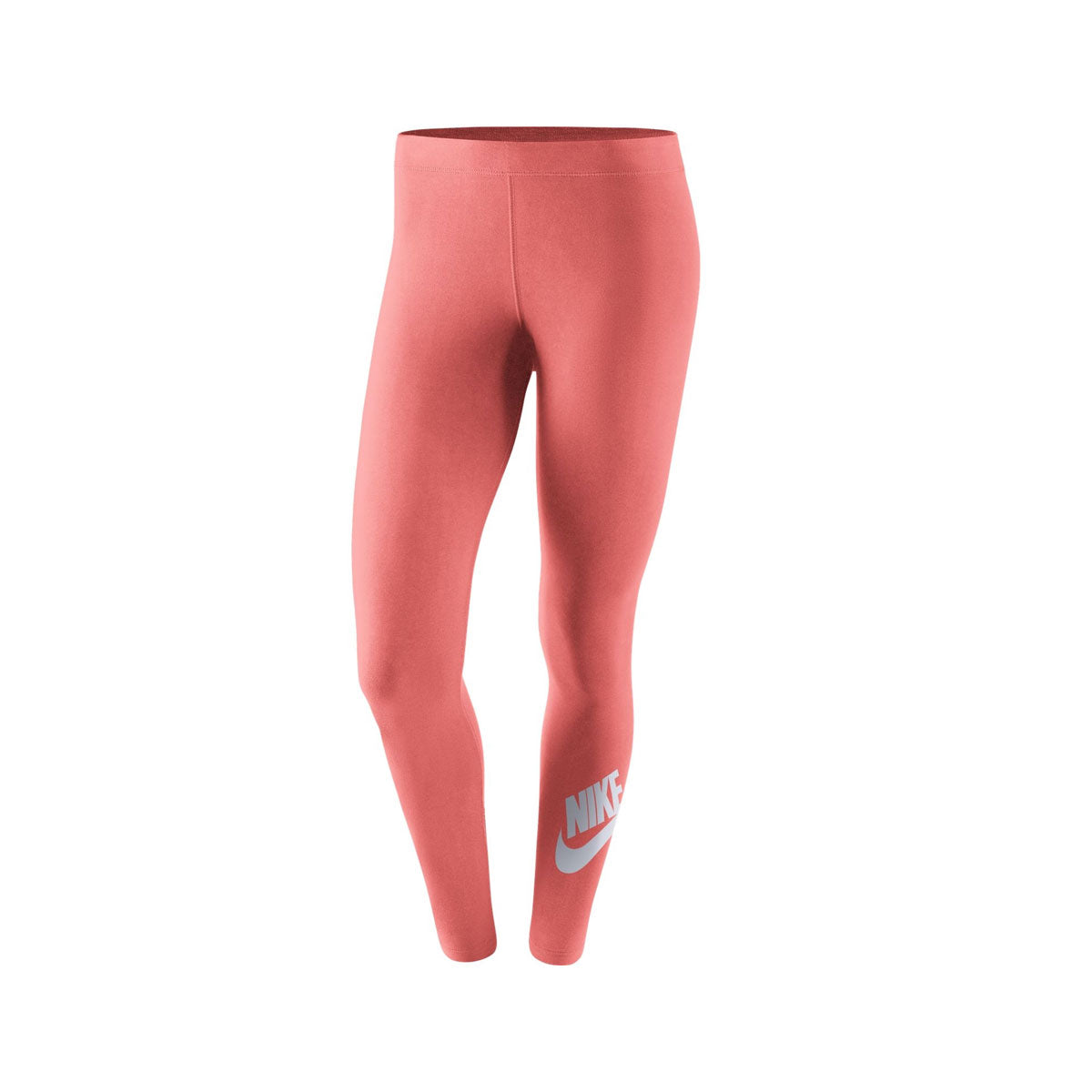 Nike Women's High Waisted Logo Essentials Leggings Coral White - KickzStore