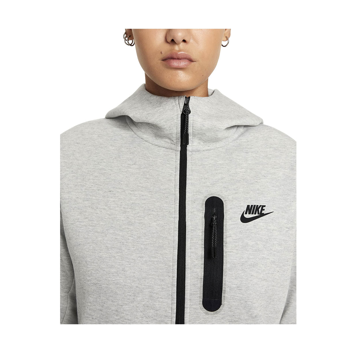 Nike Women's Sportswear Tech Fleece Essentials Full-Zip Hoodie Dark Grey Heather