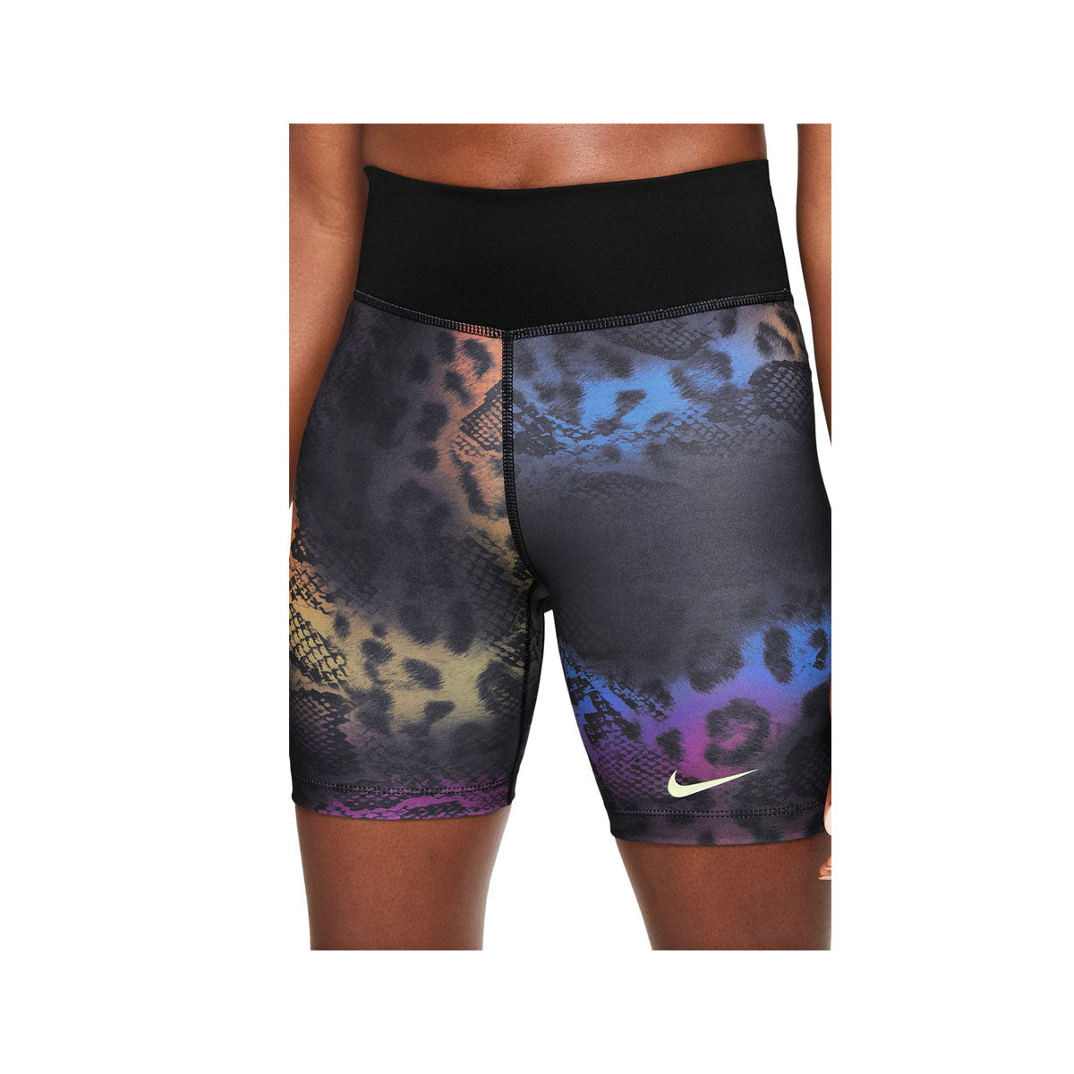 Nike Women's One 7-Inch Training Shorts Multi-Color Leopard Print