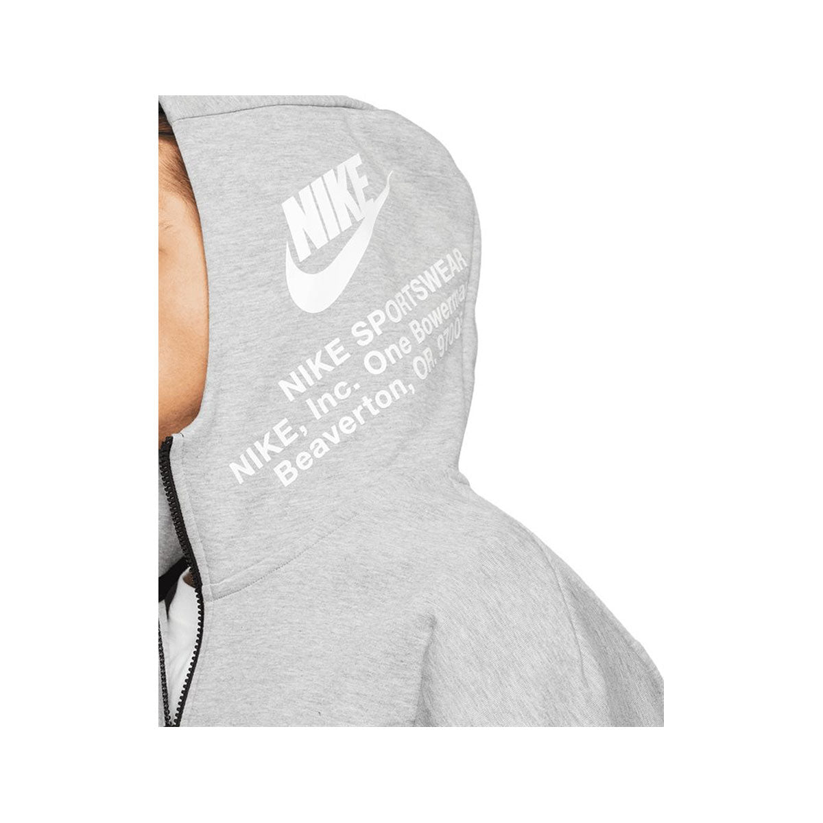 Nike Men's Sportswear Tech Fleece Graphic Full Zip Hoodie Dark Grey Heather