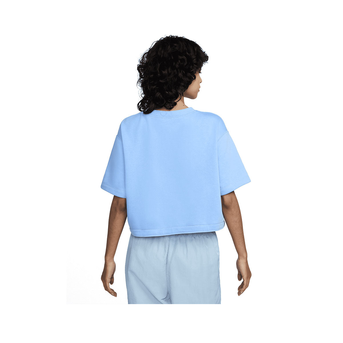 Nike Women's NSW Swoosh Fleece Crop Top T-Shirt University Blue - KickzStore