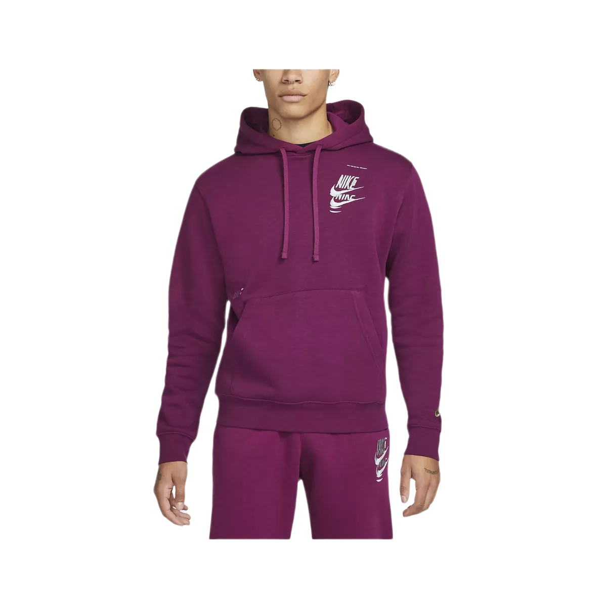 Nike Men's Sportswear Sport Essentials+  Fleece Pullover Hoodie Sangria - KickzStore