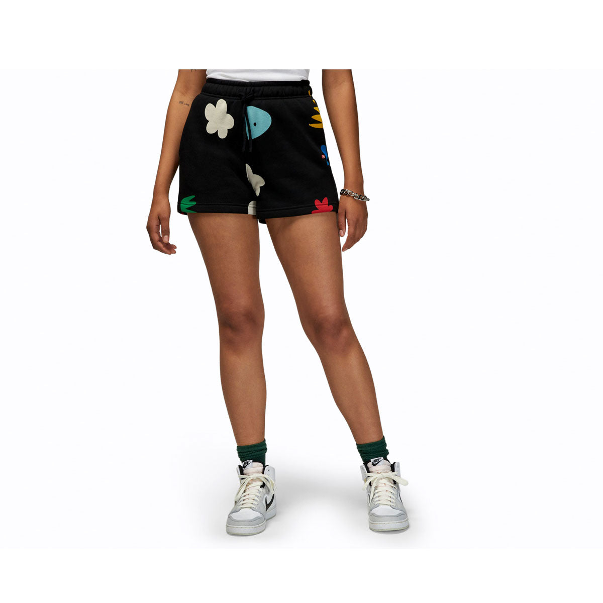 Air Jordan Women's Fleece Artist Series Mia Lee Black Shorts