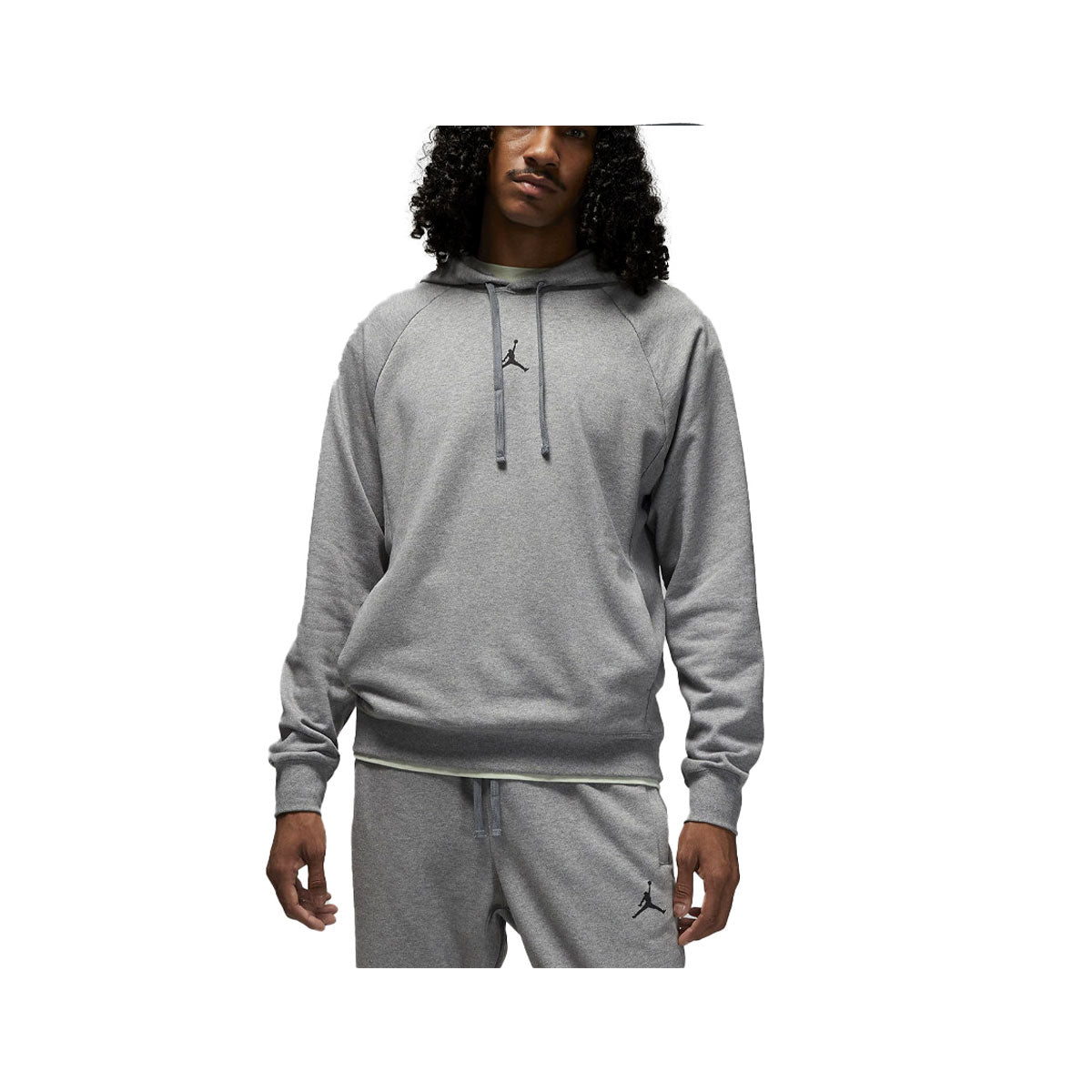 Air Jordan Men's Dri-Fit Sport Crossover Fleece Hoodie Grey - KickzStore