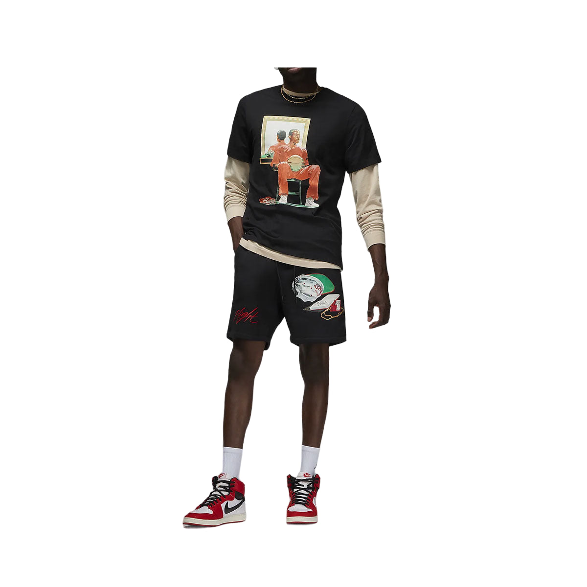 Air Jordan Men's Artist Series by Jacob Rochester Black T-Shirt