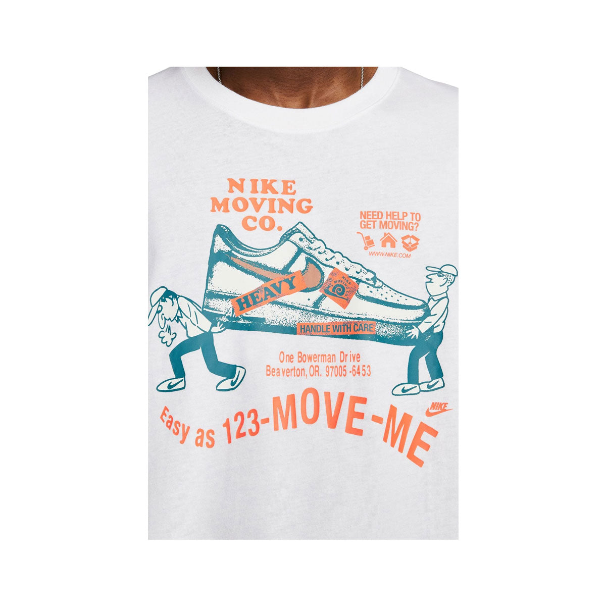 Nike Men's Sportswear Moving Co. T-Shirt White - KickzStore