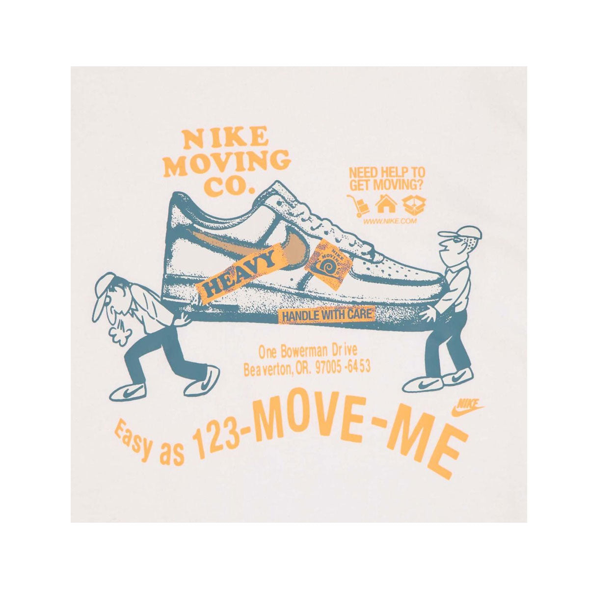 Nike Men's Sportswear Moving Co. T-Shirt White - KickzStore