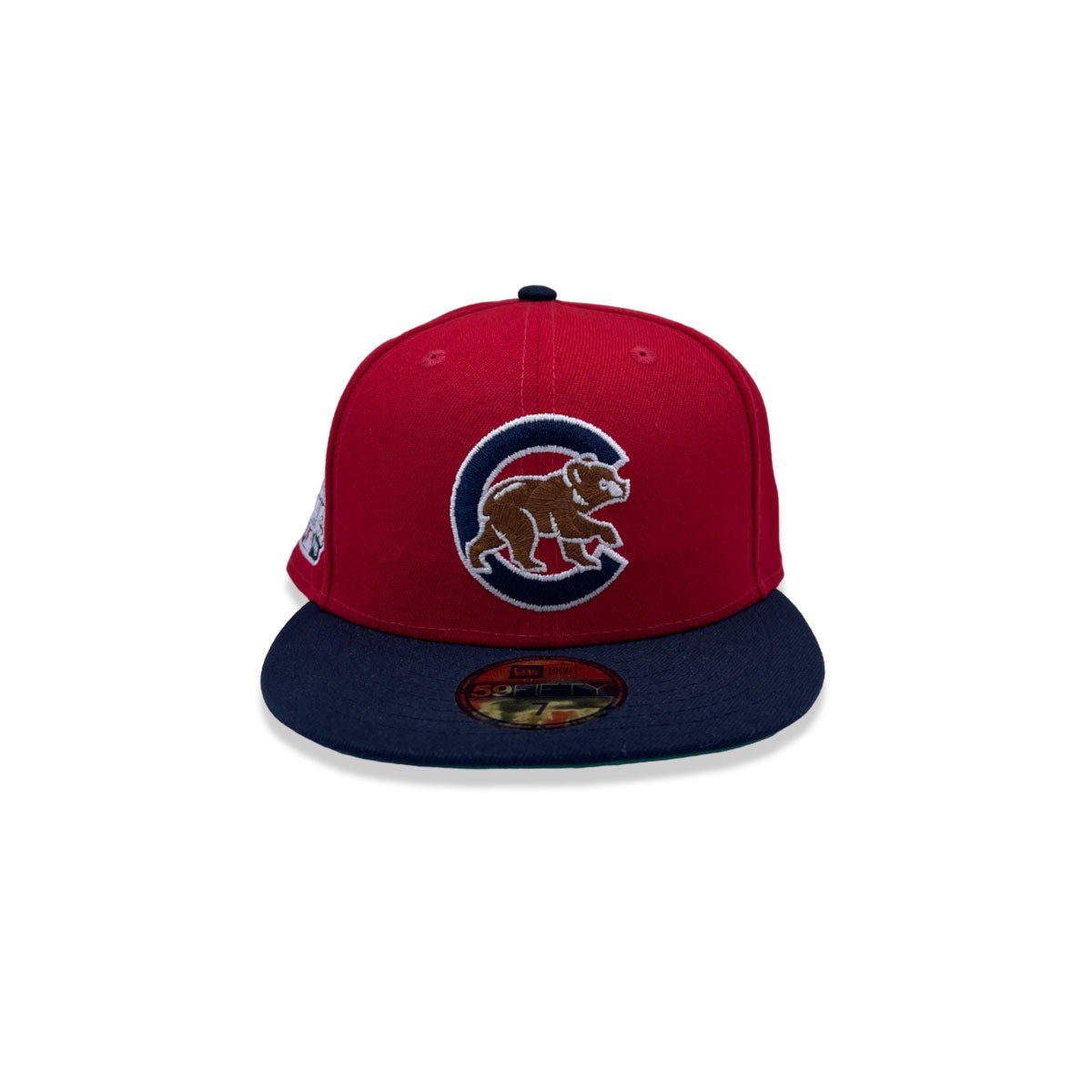 New Era 59Fifty Chicago Cubs 2016 World Series Patch Fitted Hat Red - KickzStore