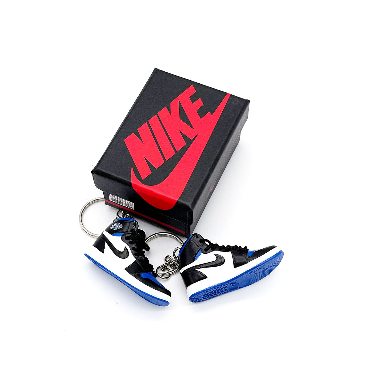 3D Sneaker Keychain- Air Jordan 1 High Royal Toe Pair - KickzStore