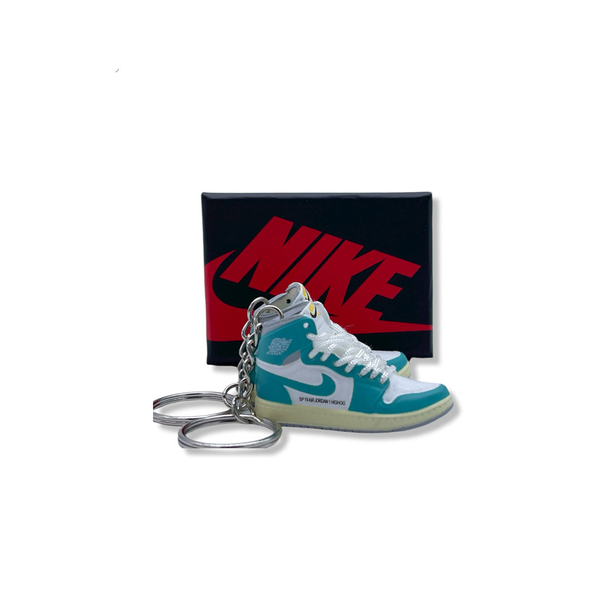 3D Sneaker Keychain- Air Jordan 1 High Turbo Green Pair