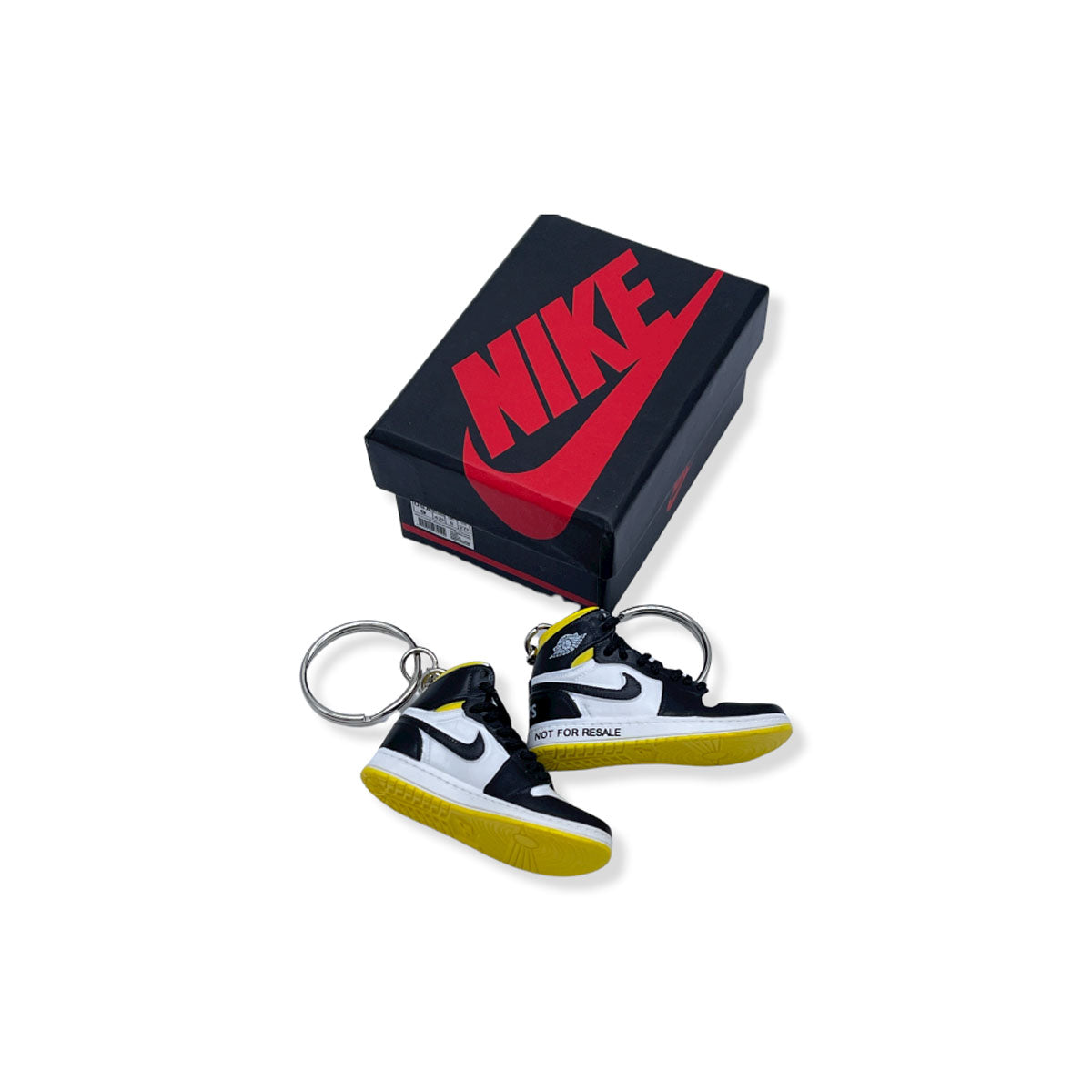 3D Sneaker Keychain- Air Jordan 1 High 'Not For Resale' Varsity Maize Pair