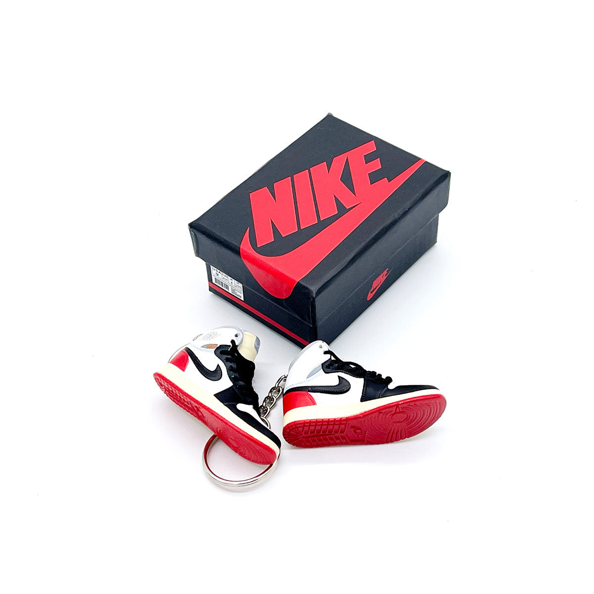 3D Sneaker Keychain- Air Jordan 1 High Union Black Toe Pair - KickzStore