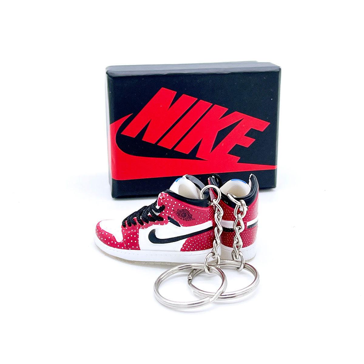 3D Sneaker Keychain- Air Jordan 1 High Spider-Man Origin Story Pair - KickzStore