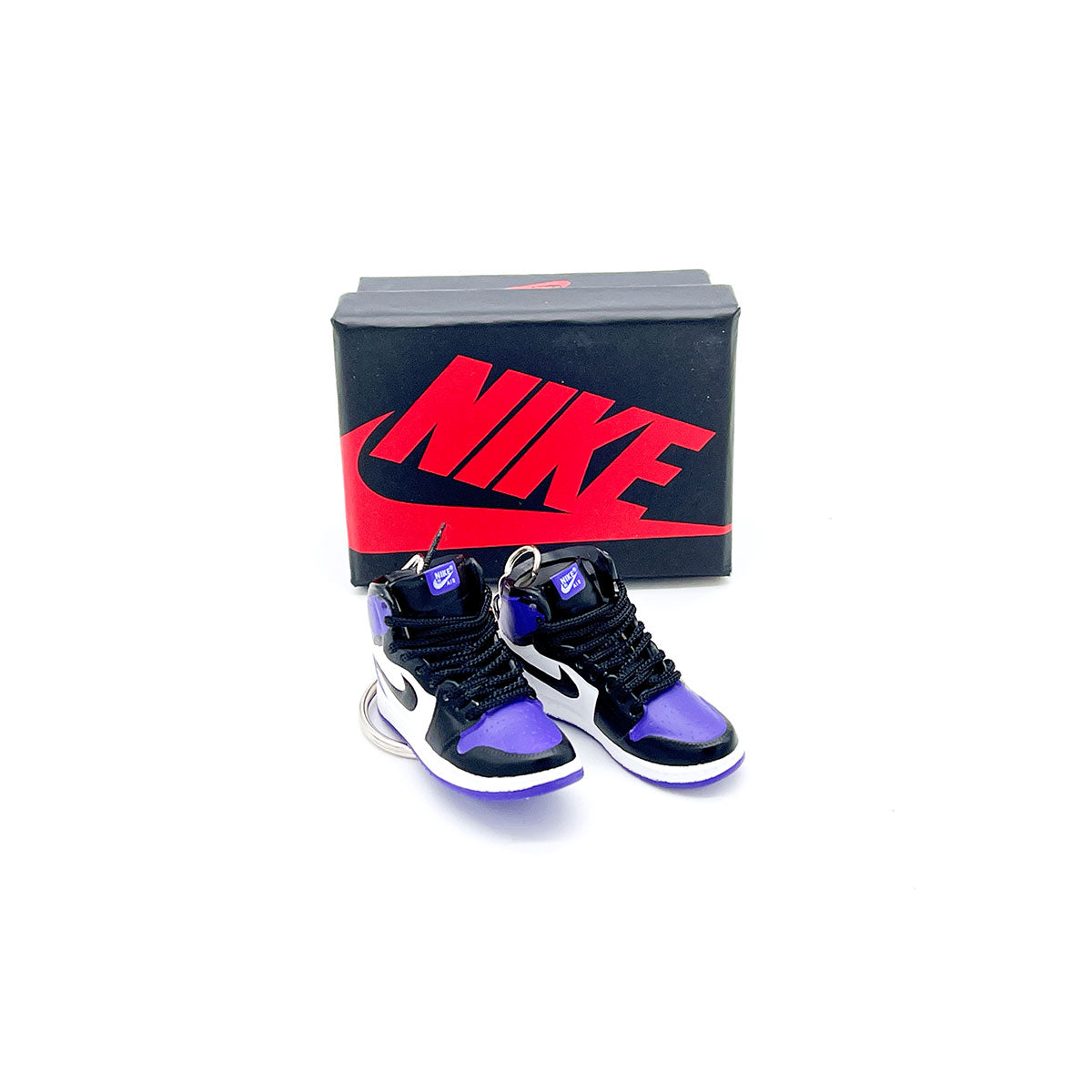 3D Sneaker Keychain- Air Jordan 1 High Court Purple 1.0 Pair