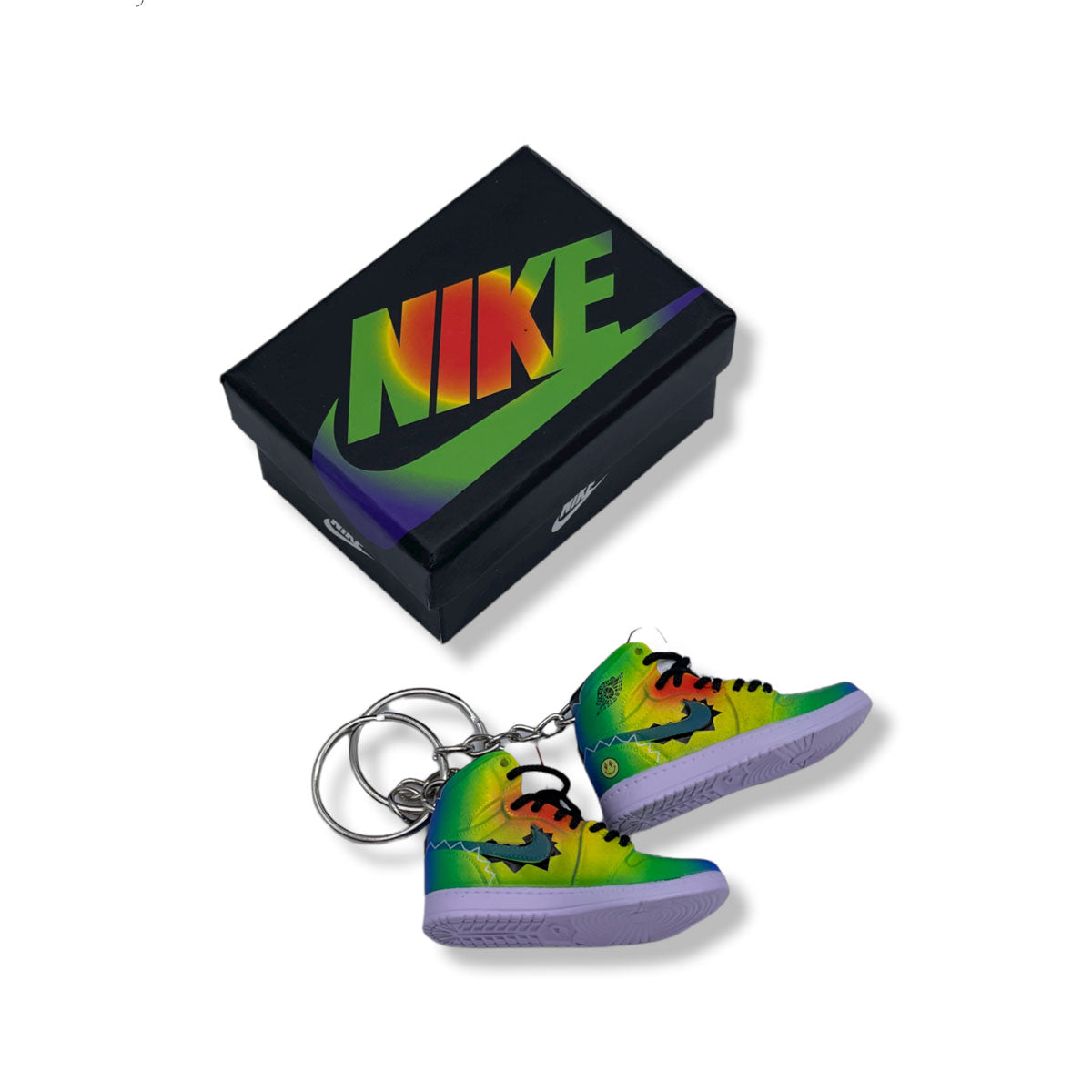 New Mini 3D~AIR JORDAN RETRO HIGH OG J Balvin~ sneaker shoe keychain ~MULTI