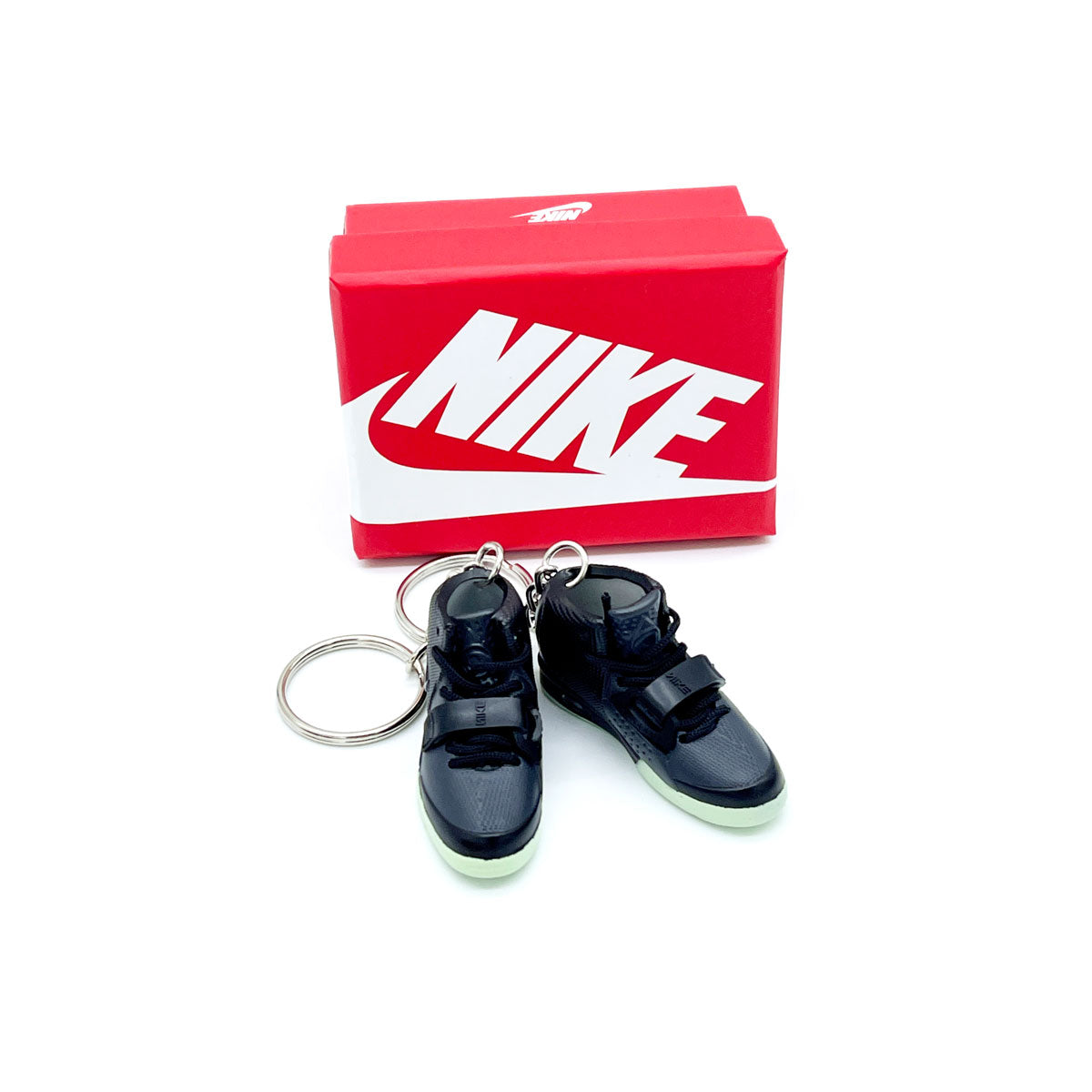 3D Sneaker Keychain- Nike Air Yeezy 2 Solar Red Pair