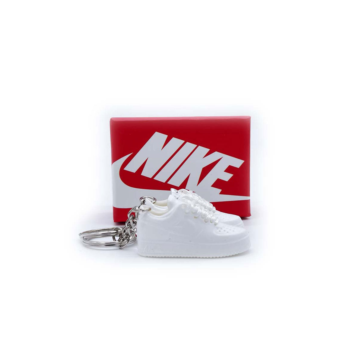 3D Sneaker Keychain- Air Force 1 Low White Pair