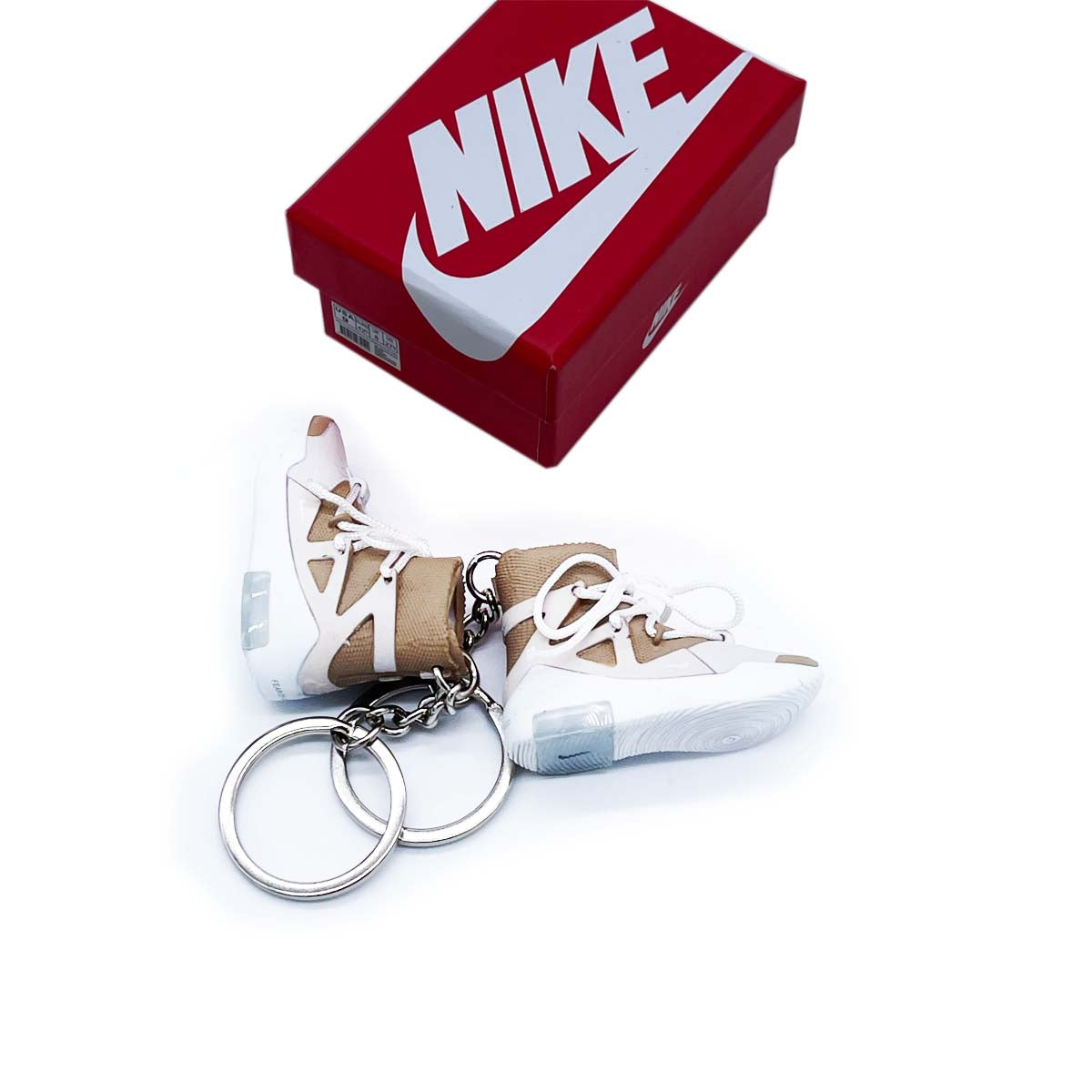 3D Sneaker Keychain- Nike Air Fear Of God 1 Oatmeal Pair