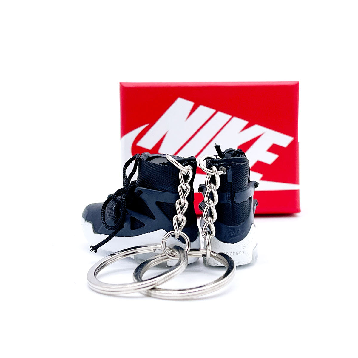 3D Sneaker Keychain- Nike Air Fear Of God 1 Black Pair - KickzStore