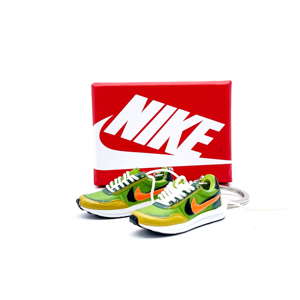 3D Sneaker Keychain- Nike LDWaffle Sacai Green Multi Pair