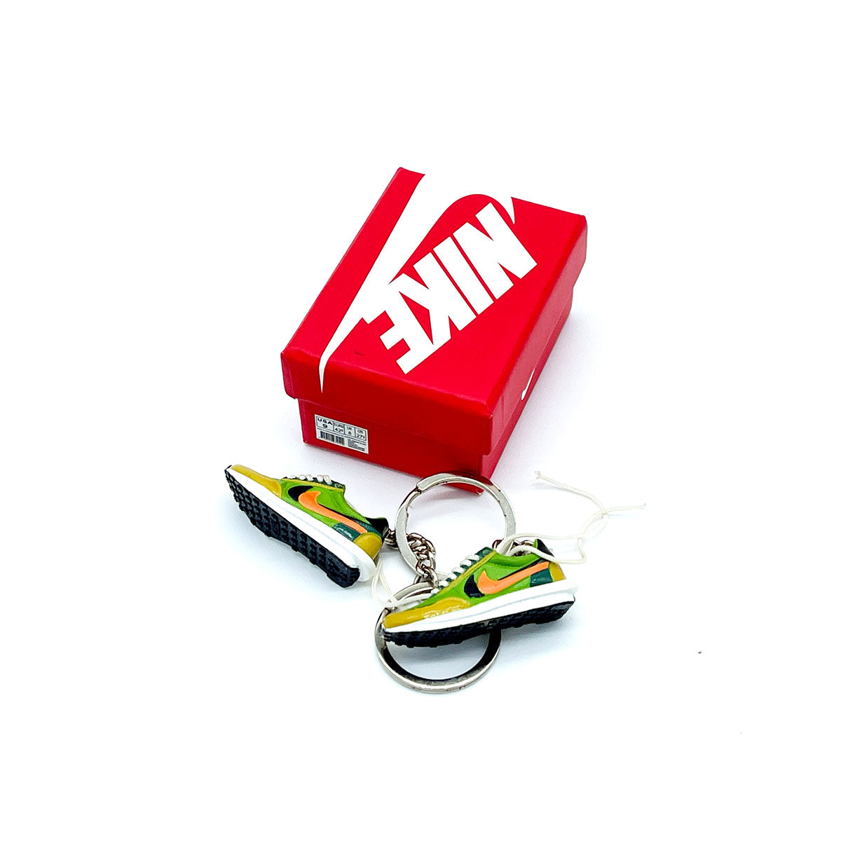 3D Sneaker Keychain- Nike LDWaffle Sacai Green Multi Pair