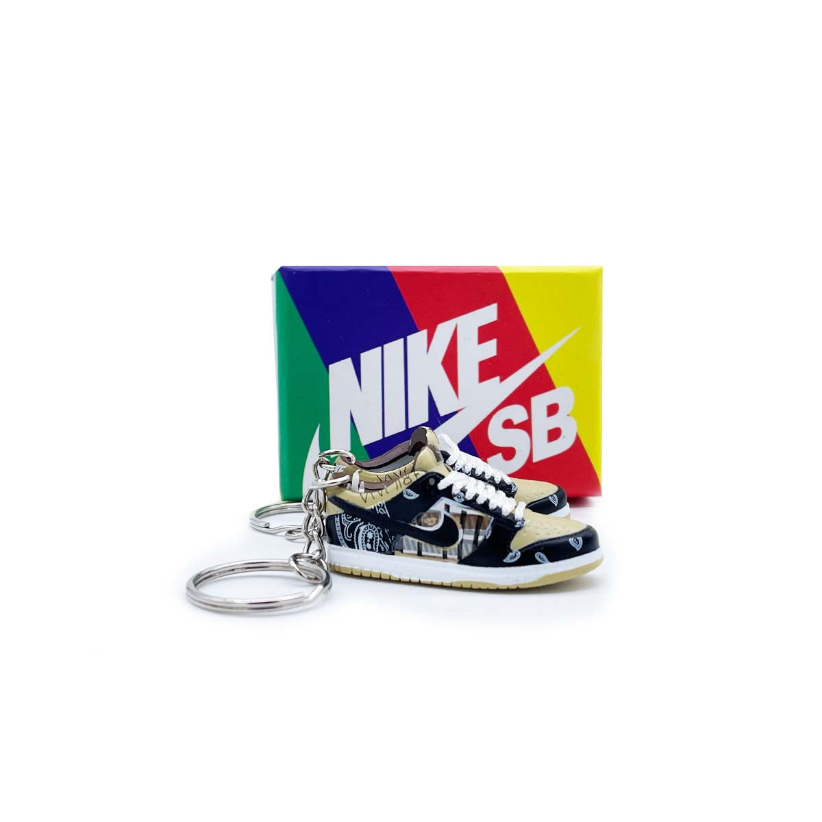 3D Sneaker Keychain- Nike SB Dunk Low Travis Scott Pair