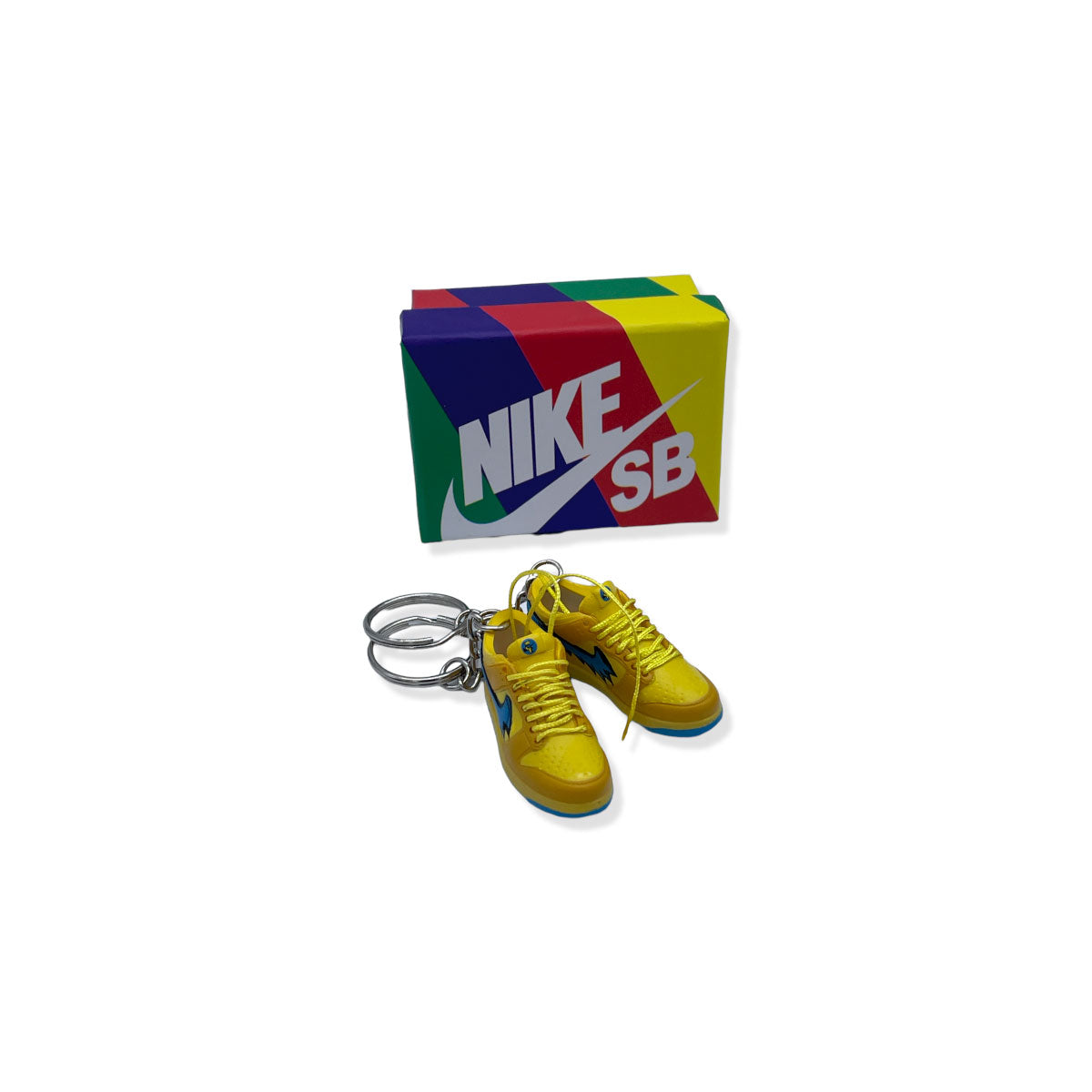 3D Sneaker Keychain- Nike SB Dunk Low Grateful Dead Bears Yellow Pair - KickzStore