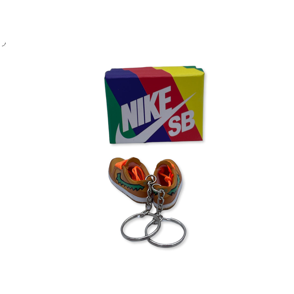 3D Sneaker Keychain- Nike SB Dunk Low Grateful Dead Bears Orange Pair - KickzStore