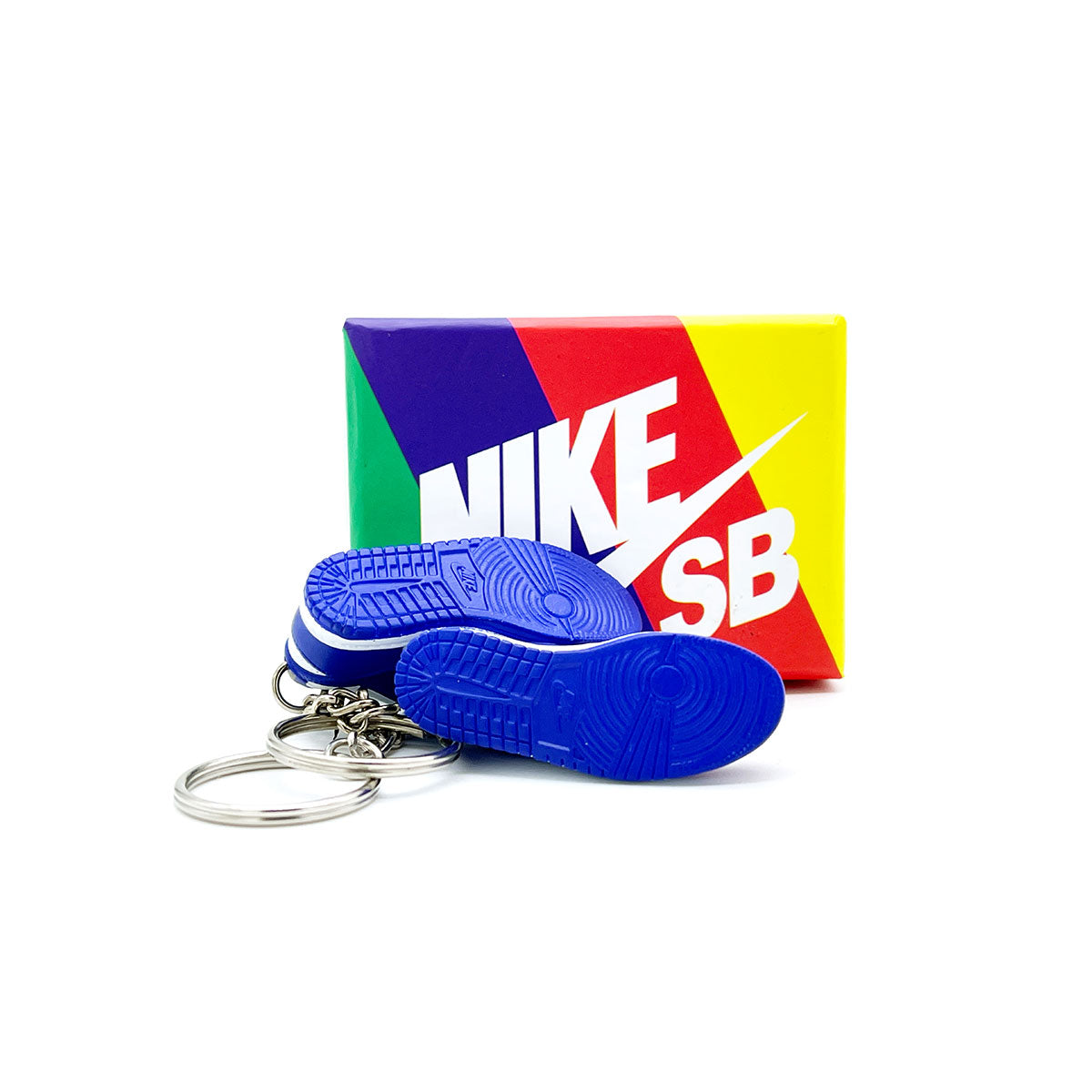 3D Sneaker Keychain- Nike SB Dunk Low Supreme Stars Hyper Royal Pair