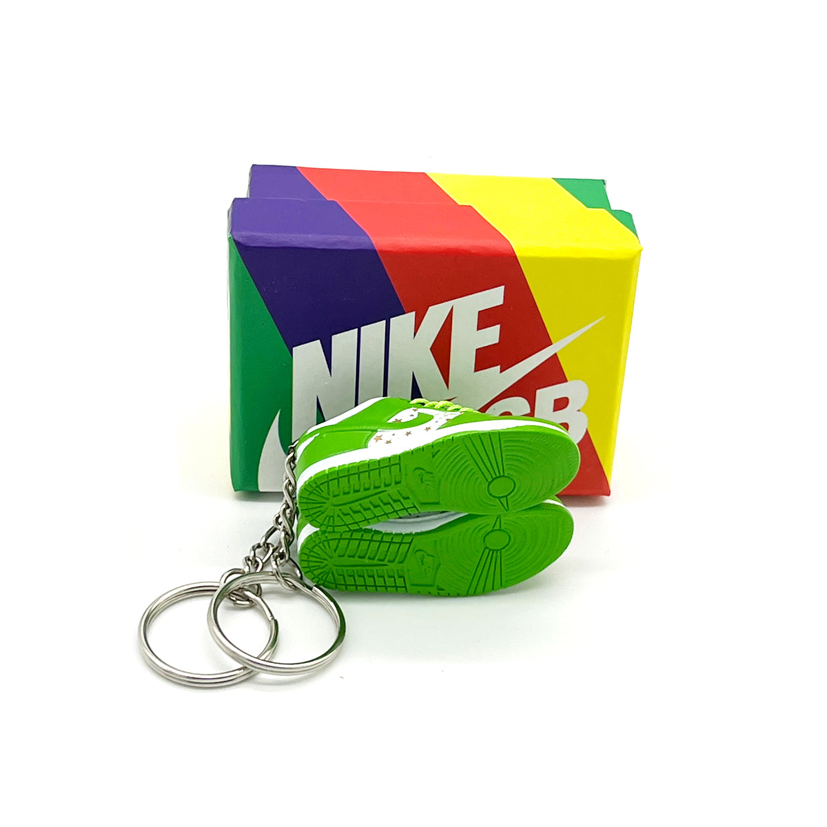 Kickz Store 3D Sneaker Keychain- Nike SB Dunk Low Heineken Pair