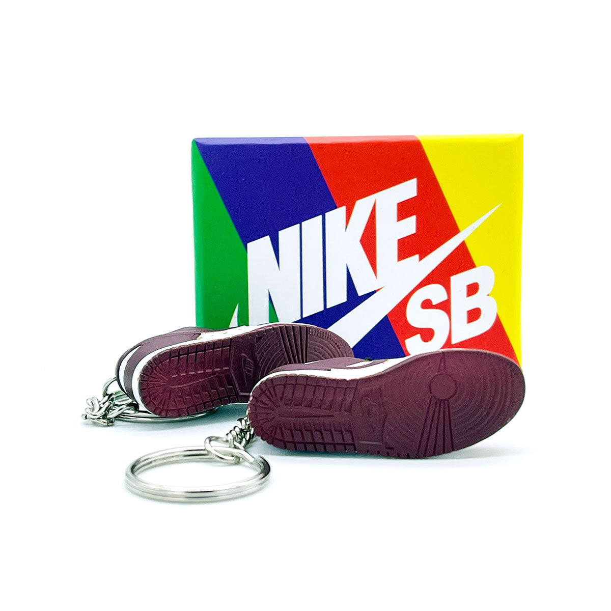 3D Sneaker Keychain- Nike SB Dunk Low Supreme Stars Barkroot Brown Pair