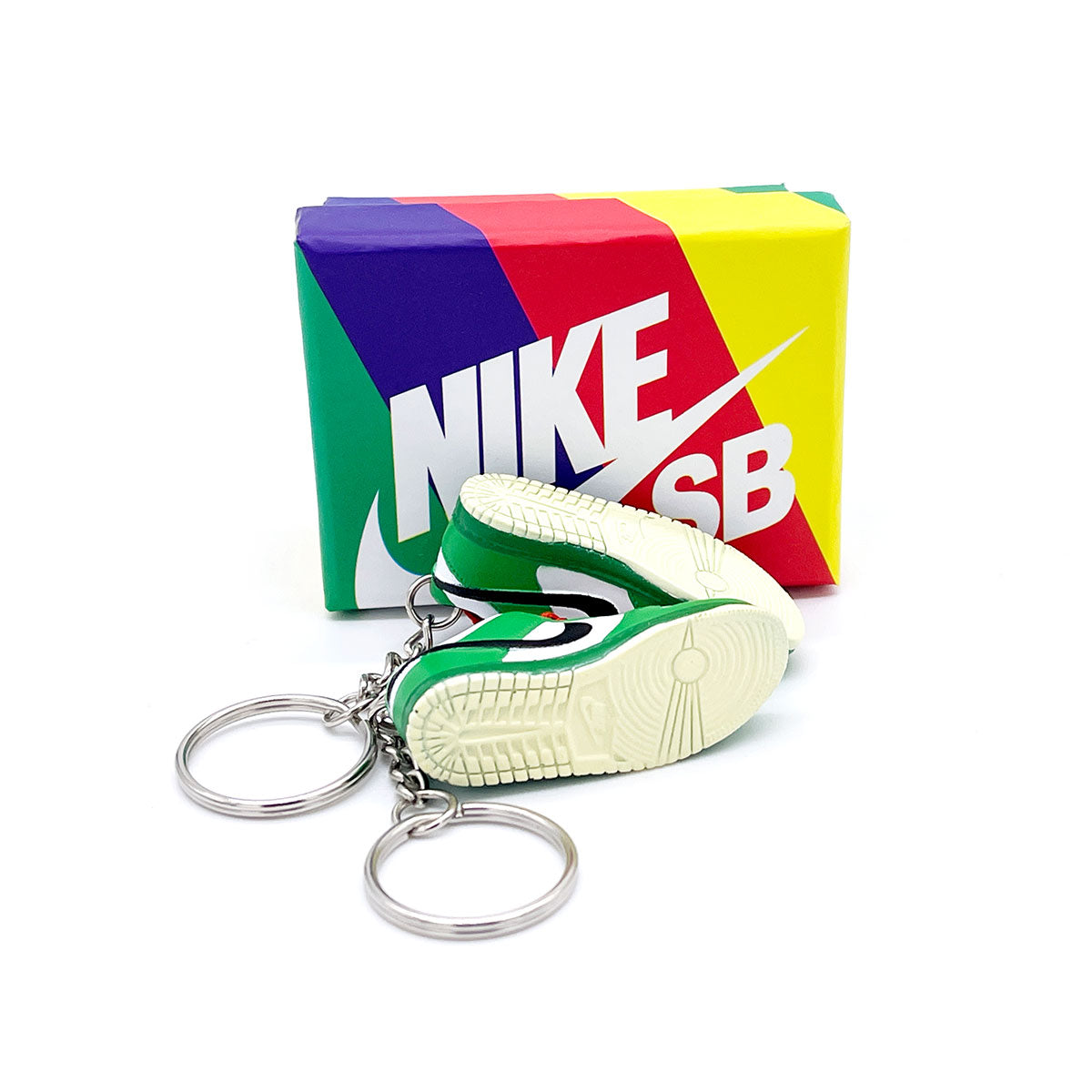 3D Sneaker Keychain- Nike SB Dunk Low Heineken Pair - KickzStore