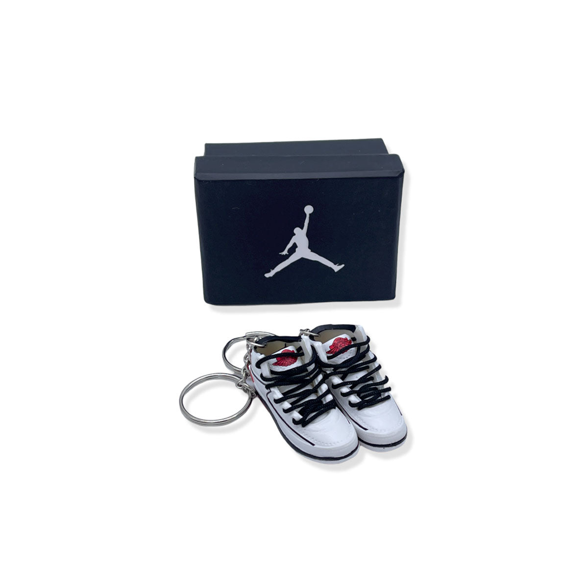 3D Sneaker Keychain- Air Jordan 2 Varsity Red Pair