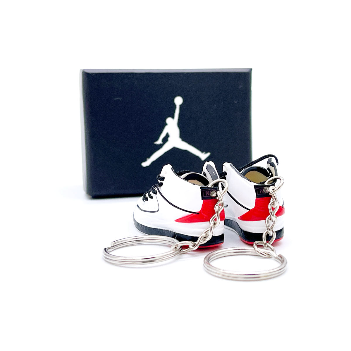 3D Sneaker Keychain- Air Jordan 2 Varsity Red Pair - KickzStore