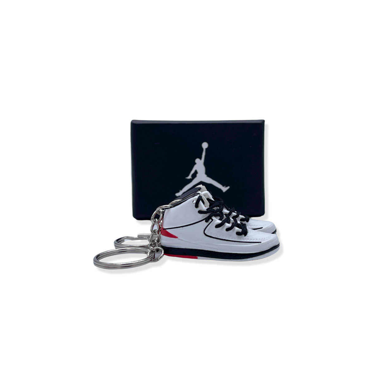 3D Sneaker Keychain- Air Jordan 2 Varsity Red Pair
