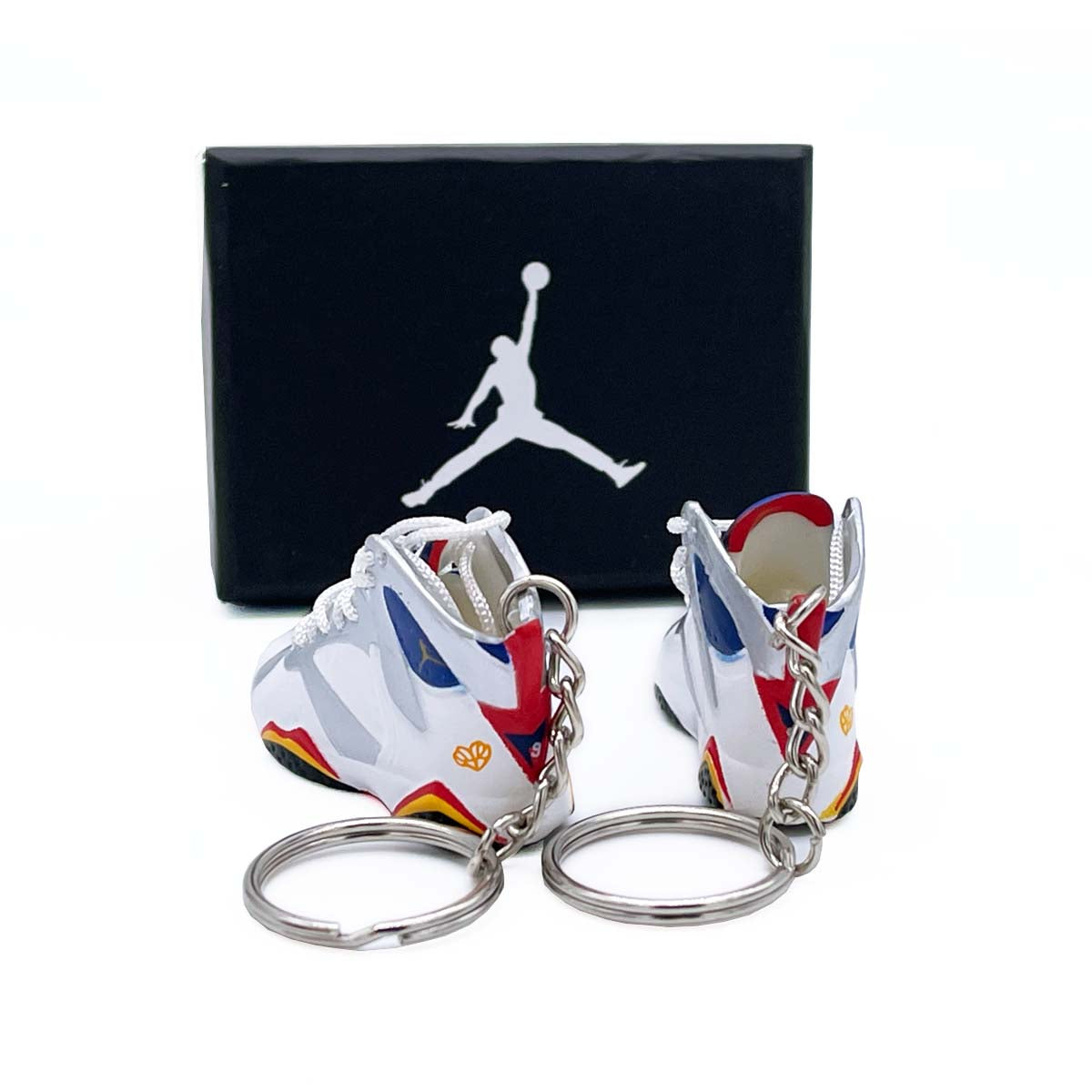 3D Sneaker Keychain- Air Jordan 7 Olympic Pair