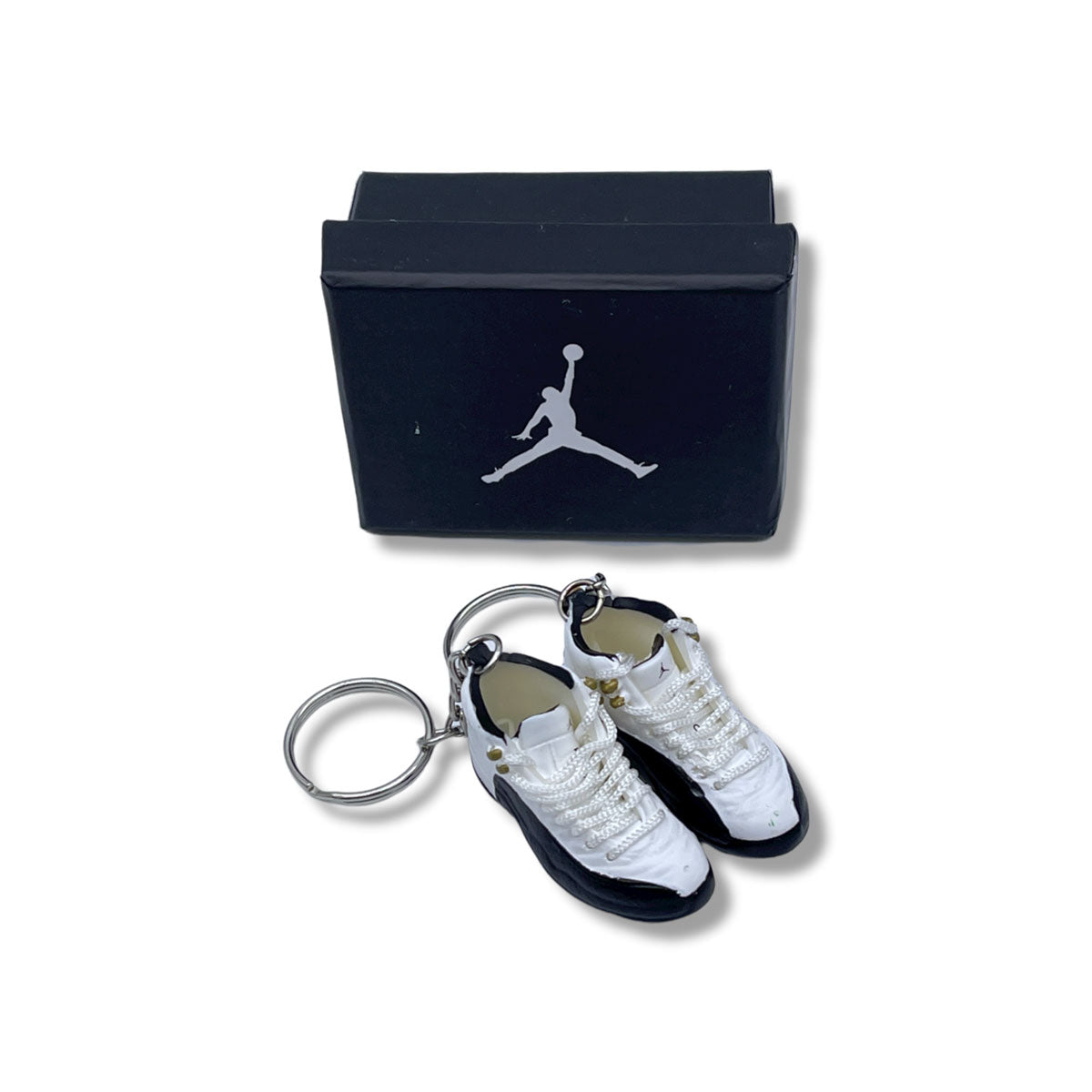 3D Sneaker Keychain - Air Jordan 12 Taxi Pair - KickzStore