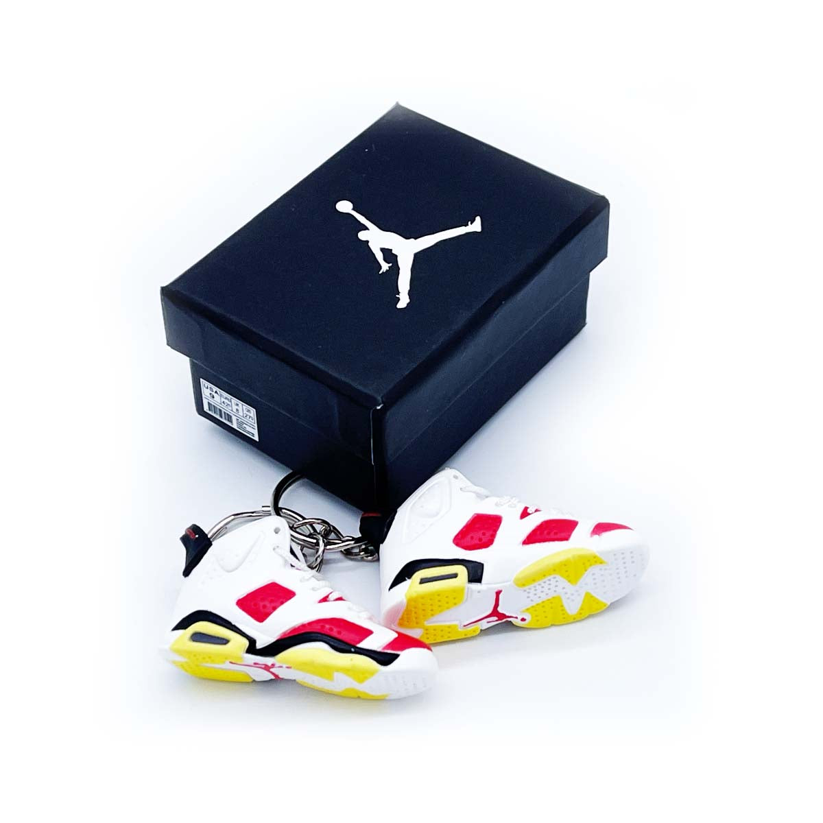 3D Sneaker Keychain- Air Jordan 6 Carmine Pair - KickzStore
