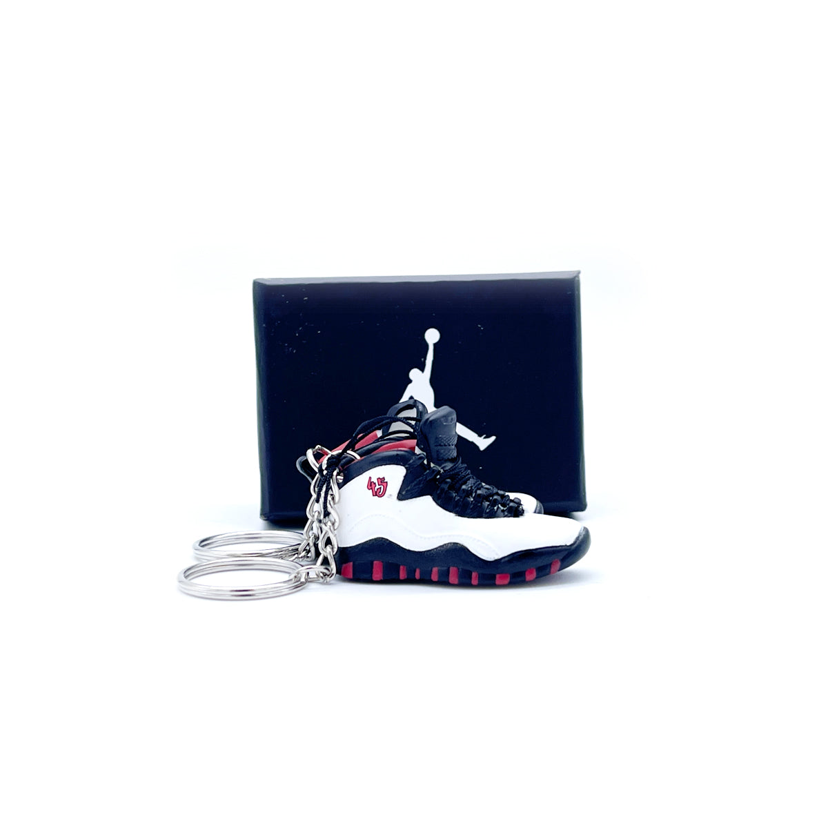 3D Sneaker Keychain- Air Jordan 10 Chicago Pair