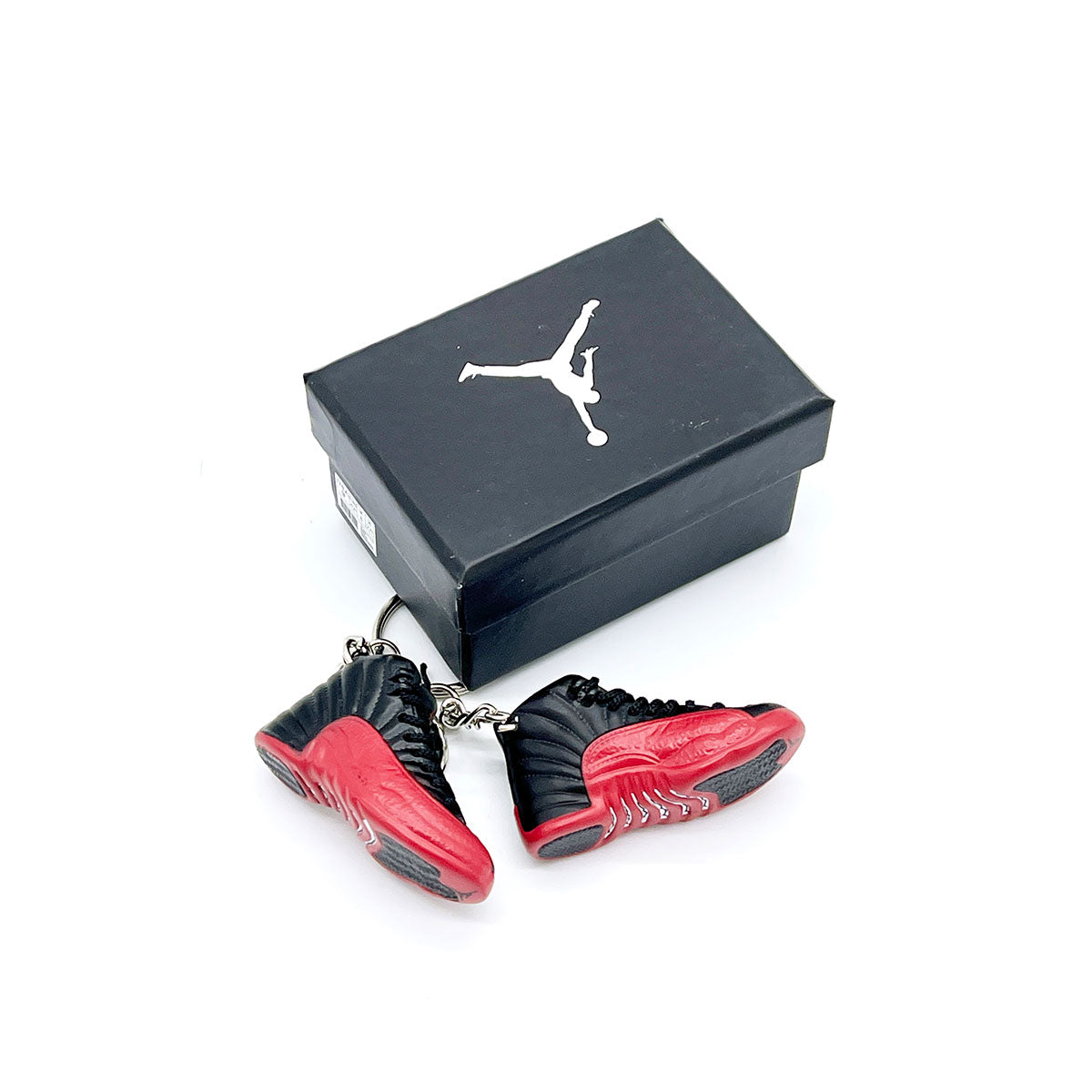 3D Sneaker Keychain- Air Jordan 12 Flu Game Pair - KickzStore