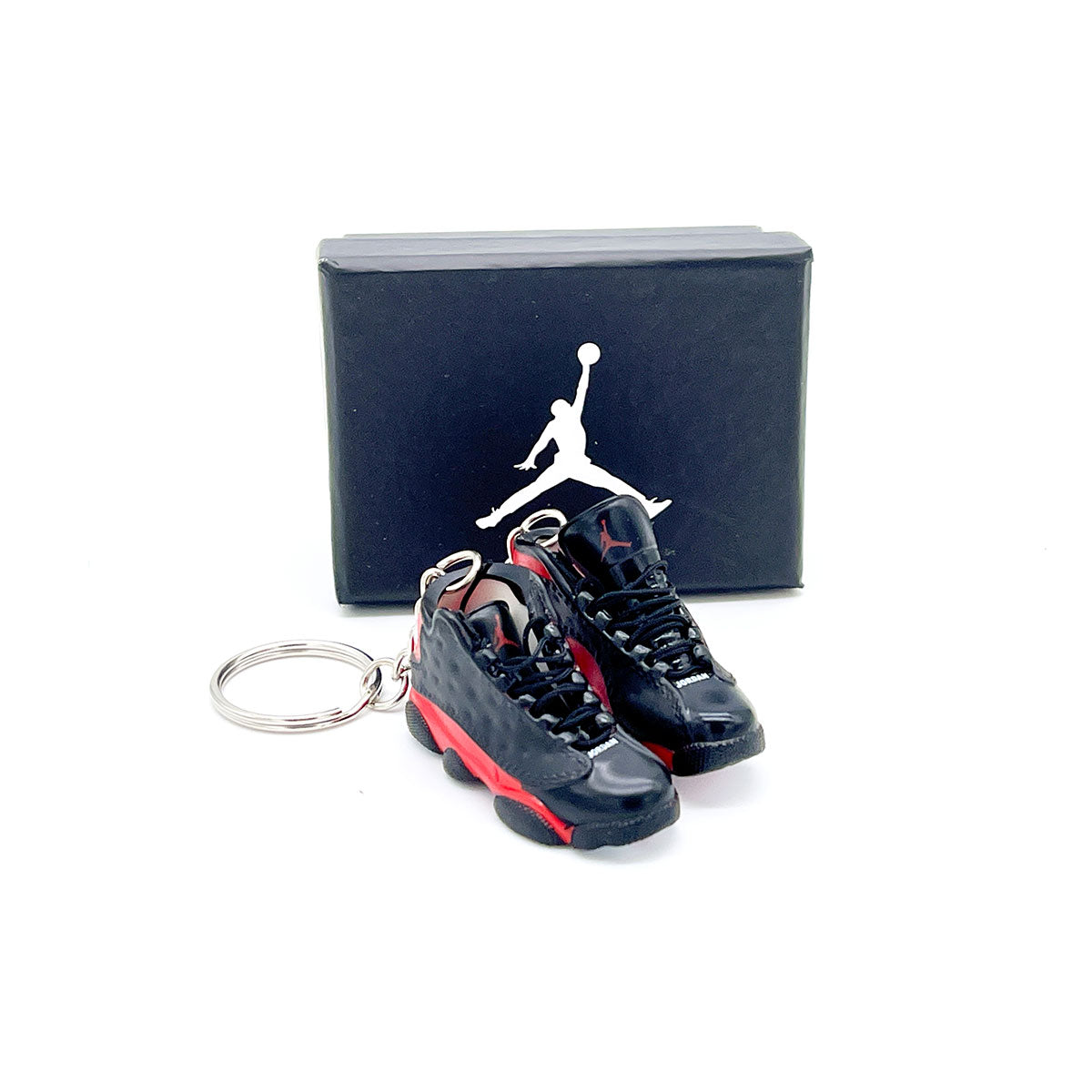 3D Sneaker Keychain- Air Jordan 13 Bred Pair - KickzStore